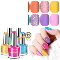 Finger Nail Polish Set for Beginner: 12 Neon Colors Air Quick Dry - SS69