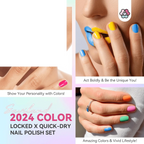 Finger Nail Polish Set for Beginner: 12 Neon Colors Air Quick Dry - SS69