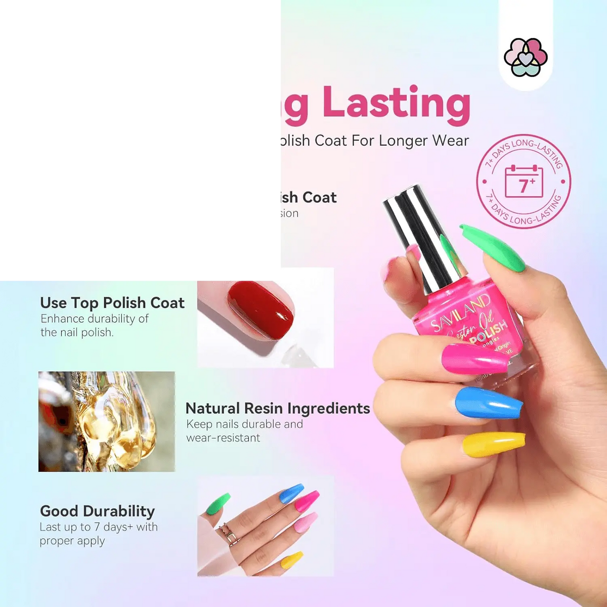 Finger Nail Polish Set for Beginner: 12 Neon Colors Air Quick Dry - SS69