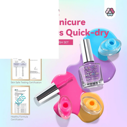 Finger Nail Polish Set for Beginner: 12 Neon Colors Air Quick Dry - SS69
