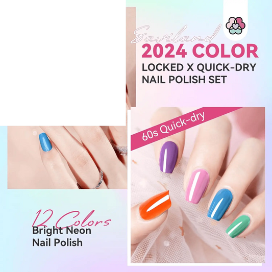 Finger Nail Polish Set for Beginner: 12 Neon Colors Air Quick Dry - SS69