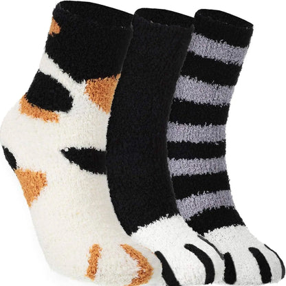 Fluffy Cat Paw Socks - Winter Edition - SS69