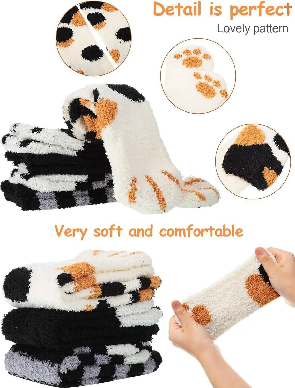 Fluffy Cat Paw Socks - Winter Edition - SS69