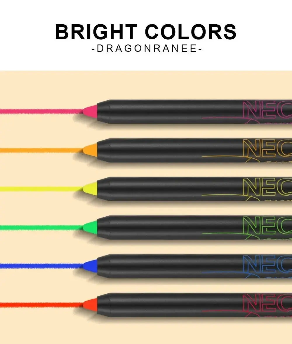 Fluorescence Blue Eyeliner Gel Waterproof Luminous UV Light Neon Eyeliner Pen Yellow White Longlasting Eye Shadow Cream Makeups SS69