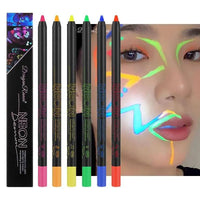 Fluorescence Blue Eyeliner Gel Waterproof Luminous UV Light Neon Eyeliner Pen Yellow White Longlasting Eye Shadow Cream Makeups SS69