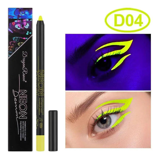 Fluorescence Blue Eyeliner Gel Waterproof Luminous UV Light Neon Eyeliner Pen Yellow White Longlasting Eye Shadow Cream Makeups SS69