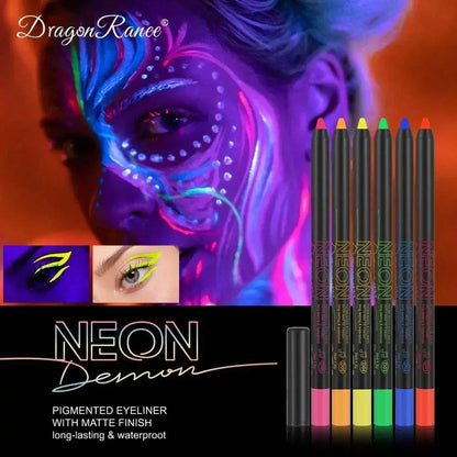 Fluorescence Blue Eyeliner Gel Waterproof Luminous UV Light Neon Eyeliner Pen Yellow White Longlasting Eye Shadow Cream Makeups SS69