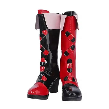For Harley Quinn Cosplay Shoes Anime Chinese Style Halloween for Women Game Role playing props - SS69