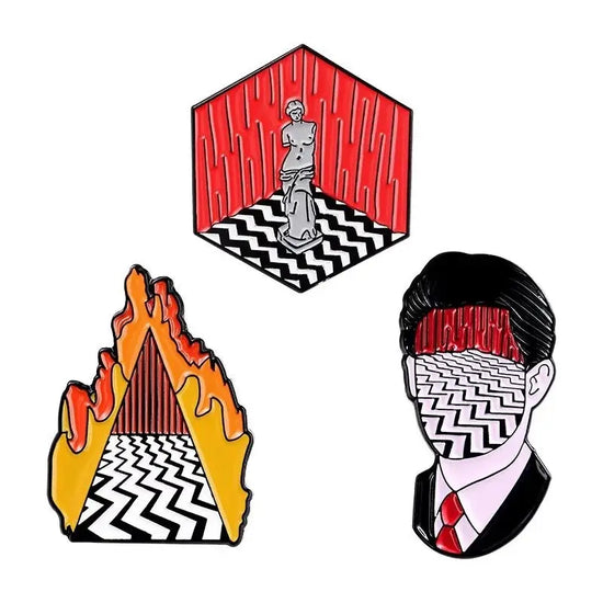 Funny TV Twin Peaks Enamel Pins Venus Badges Lapel pins Brooches Women Men Jewelry Accessories For Gifts SS69