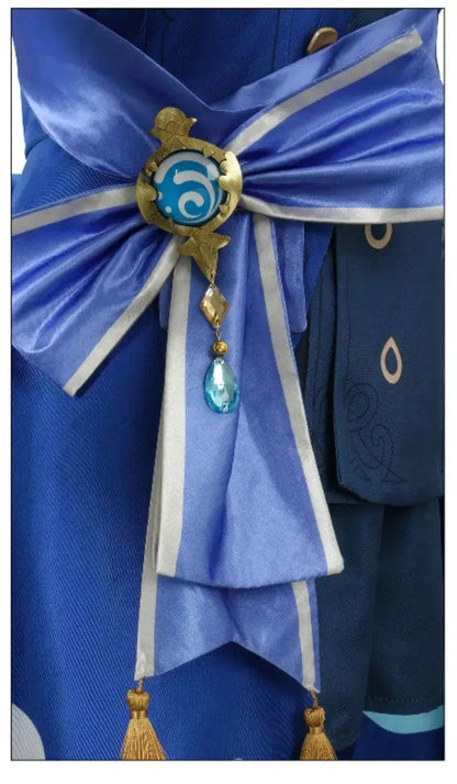 Furina Cosplay Costume Wig Hair Impact Fontaine Focalors with Hat Black Suits High Heel Cosplay Shoes for Women Outfits - SS69