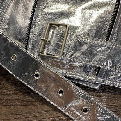 GO BALLISTIC YA Women Leather Jacket With Fur Sleeve Fashion Ladies Crop Jacket SS69