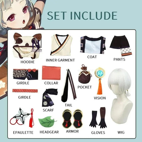 Game Genshin Impact Sayu Cosplay Costume Adult Carnival Uniform Wig Anime Halloween Party Costumes Masquerade for Women Outfits SS69