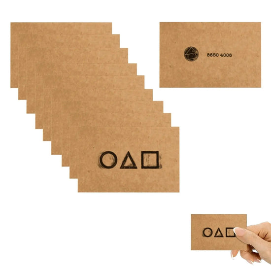 Game Squid Invitation Card Anime Square Triangle Circle Party Paper Cards Halloween New Year Bithday Party Decoration SS69