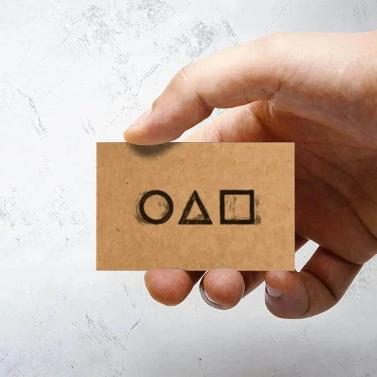 Game Squid Invitation Card Anime Square Triangle Circle Party Paper Cards Halloween New Year Bithday Party Decoration SS69