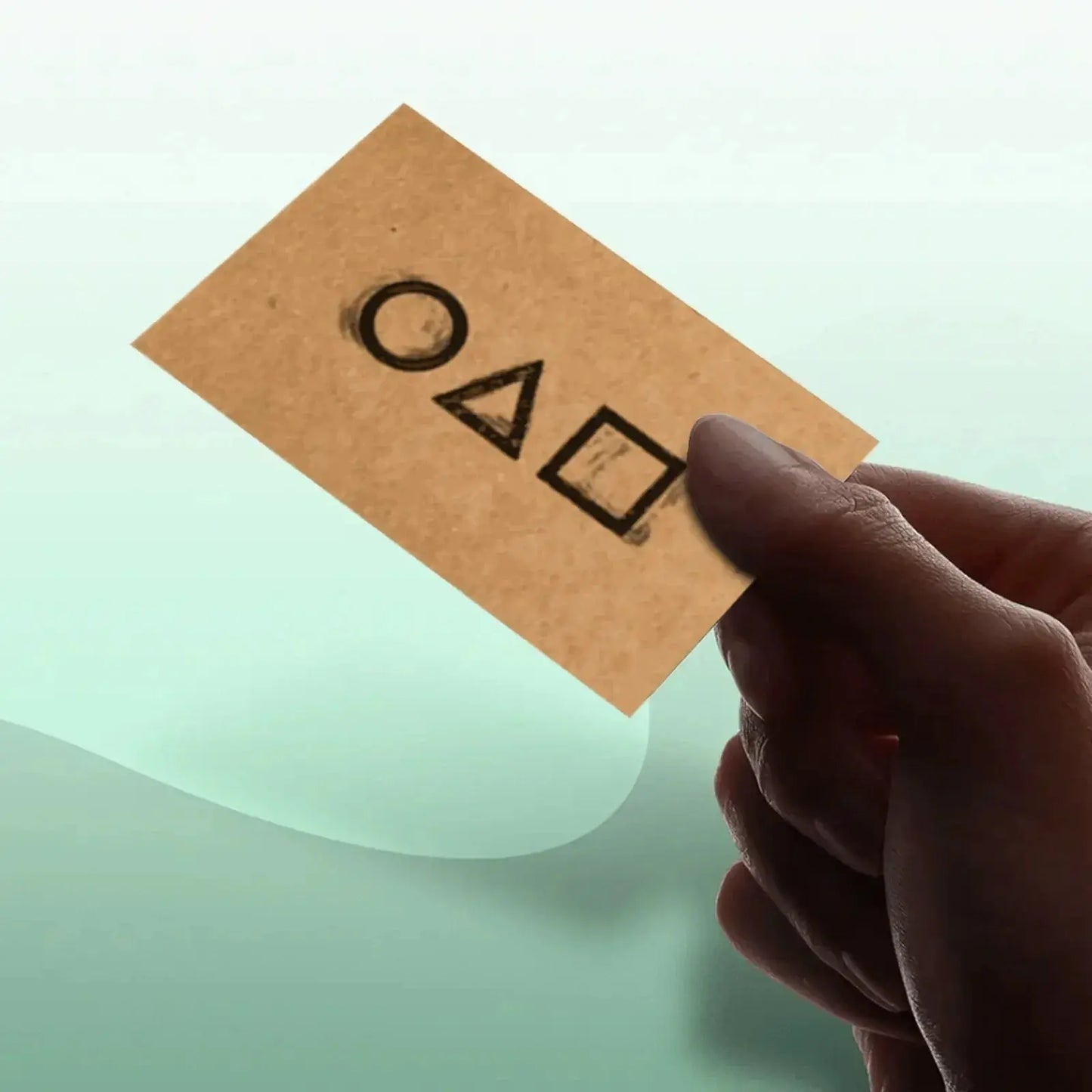 Game Squid Invitation Card Anime Square Triangle Circle Party Paper Cards Halloween New Year Bithday Party Decoration SS69