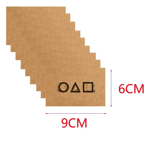 Game Squid Invitation Card Anime Square Triangle Circle Party Paper Cards Halloween New Year Bithday Party Decoration SS69