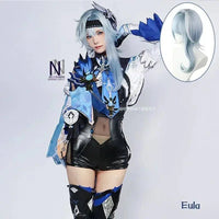 Genshin Impact Eula Cosplay Costume Adult Carnival Uniform Wig Anime Halloween Party Costumes for Women Game Character Outfits SS69