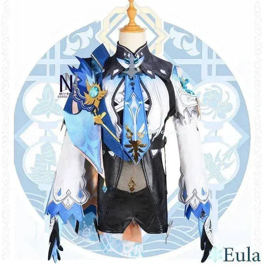 Genshin Impact Eula Cosplay Costume Adult Carnival Uniform Wig Anime Halloween Party Costumes for Women Game Character Outfits SS69