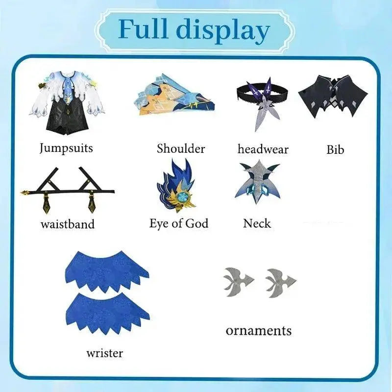 Genshin Impact Eula Cosplay Costume Adult Carnival Uniform Wig Anime Halloween Party Costumes for Women Game Character Outfits SS69