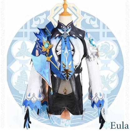 Genshin Impact Eula Cosplay Costume Adult Carnival Uniform Wig Anime Halloween Party Costumes for Women Game Character Outfits SS69