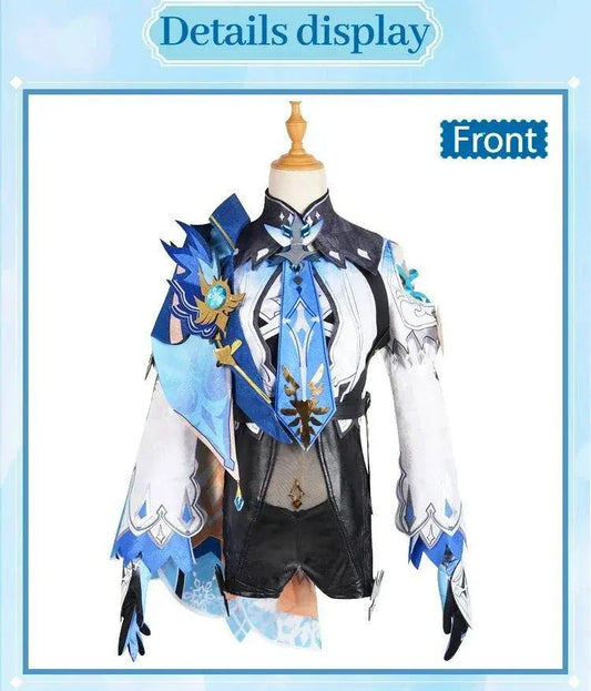 Genshin Impact Eula Cosplay Costume Adult Carnival Uniform Wig Anime Halloween Party Costumes for Women Game Character Outfits SS69