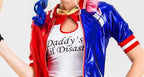 Girls Suicide Harley Cosplay Costumes Joker Squad Quinn Clown Jacket Pants Sets Christmas Halloween Party Fancy Dress  for Women - SS69