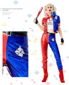Girls Suicide Harley Cosplay Costumes Joker Squad Quinn Clown Jacket Pants Sets Christmas Halloween Party Fancy Dress  for Women - SS69