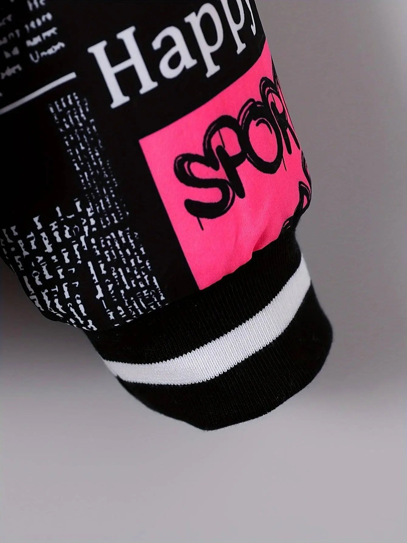 Girls' Cozy Fleece-Lined Pop Art Print Bomber Jacket - Casual Zip-Up Baseball Style Outerwear for Fall/Winter, Sizes 130-170 SS69