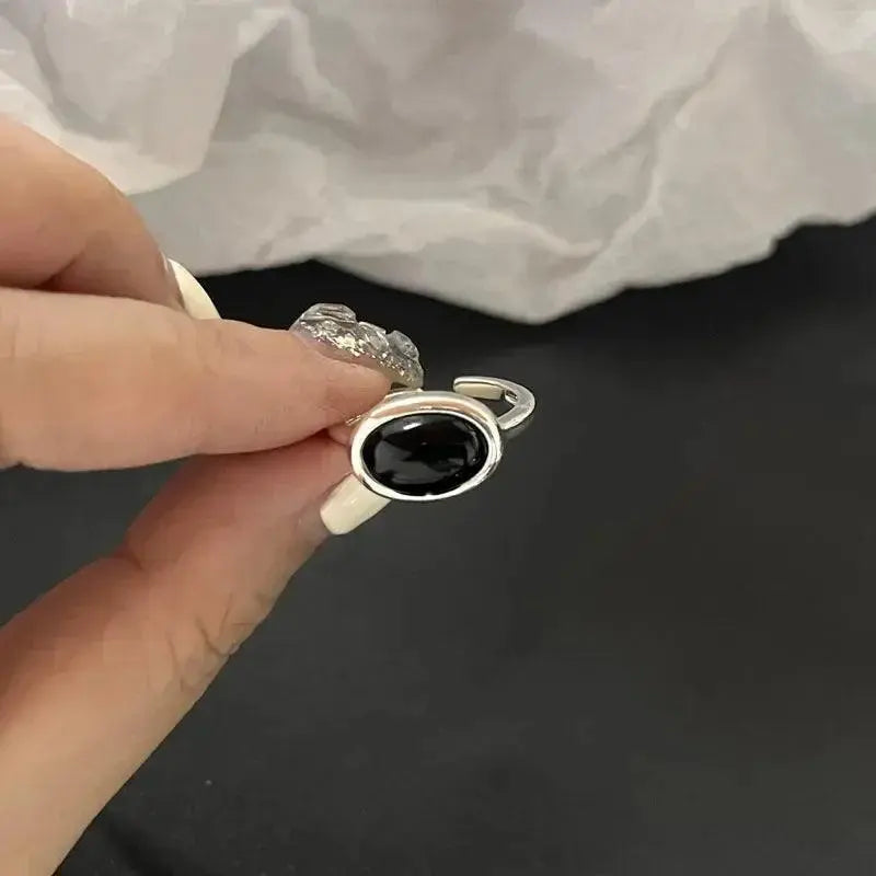 Gothic Fashion Rings For Women Girls Crystal Black Spider Open Ring Hip Hop Punk Irregular Animal Finger Jewelry Halloween Gift SS69