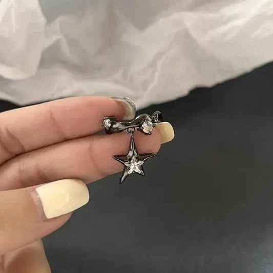 Gothic Fashion Rings For Women Girls Crystal Black Spider Open Ring Hip Hop Punk Irregular Animal Finger Jewelry Halloween Gift SS69 7.69 3