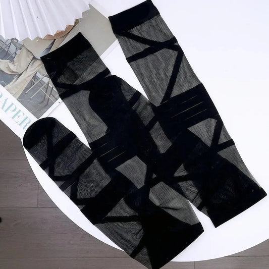 Gothic Lolita Stockings for Women Ultra-thin Transparent Silk Socks Thigh High Long Sock Y2k Girls Knee High Socks Stockings.