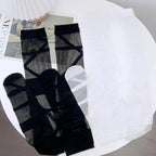 Gothic Lolita Stockings for Women Ultra-thin Transparent Silk Socks Thigh High Long Sock Y2k Girls Knee High Socks Stockings SS69