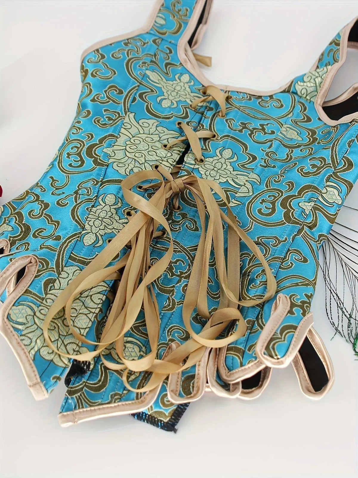 Gothic Steampunk 1780's Style Stays Overbust Corset Top, Elegant Overbust Corset Top For Party & Performance, Women's Clothing SS69