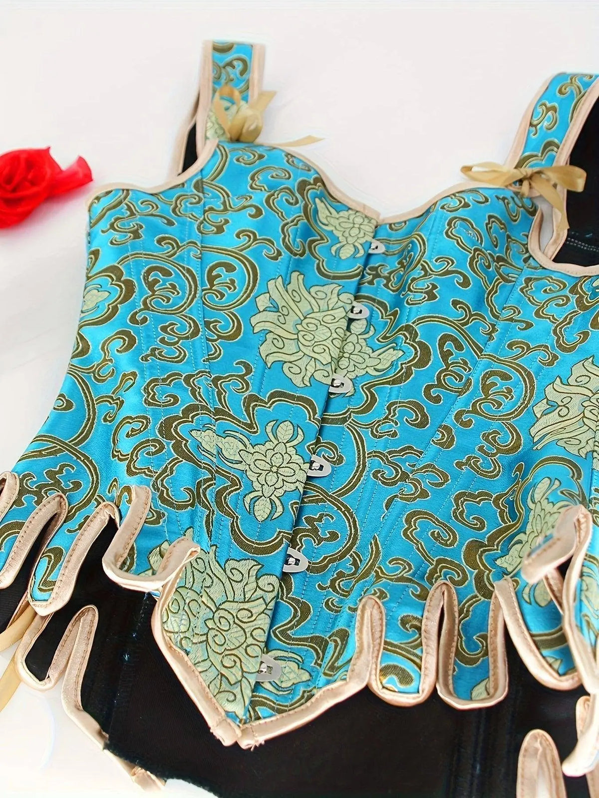 Gothic Steampunk 1780's Style Stays Overbust Corset Top, Elegant Overbust Corset Top For Party & Performance, Women's Clothing SS69