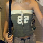 Grunge Crop Top Vintage Punk Women Top Y2K Clothes - SS69