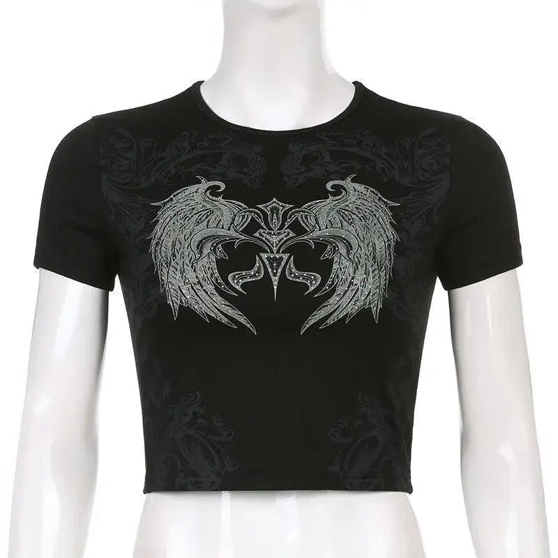 Grunge Y2K Aesthetic Vintage Basic Tees - SS69