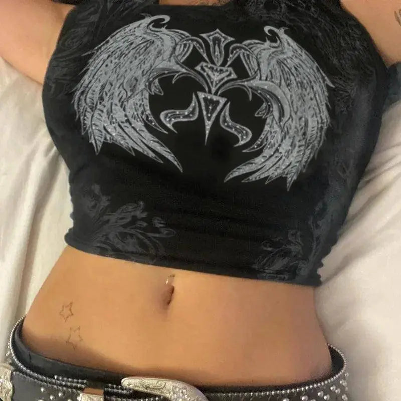 Grunge Y2K Aesthetic Vintage Basic Tees - SS69