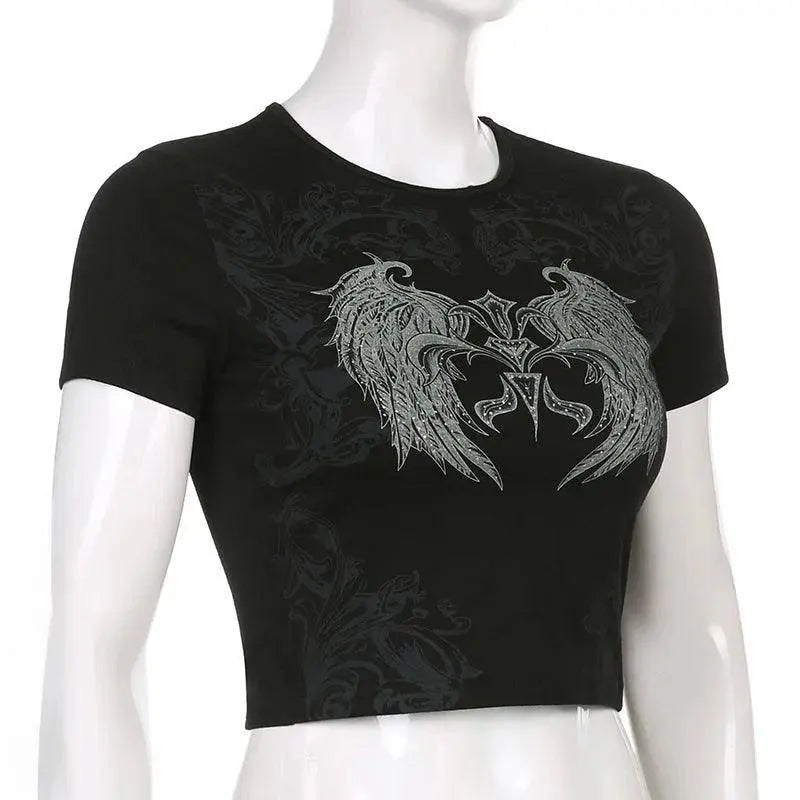Grunge Y2K Aesthetic Vintage Basic Tees - SS69