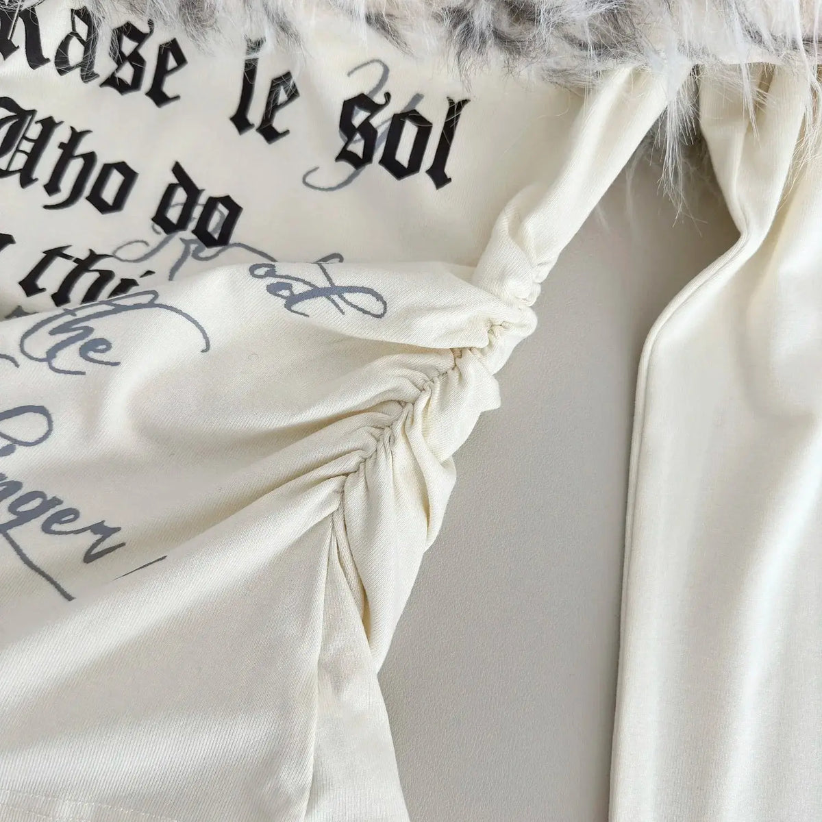 Gyaru Korean Fashion Clothing Autumn and Winter Women's Shoujo Y2k Coquette T-Shirt Slant Neck T-Shirt Long Sleeve Cropped Top SS69