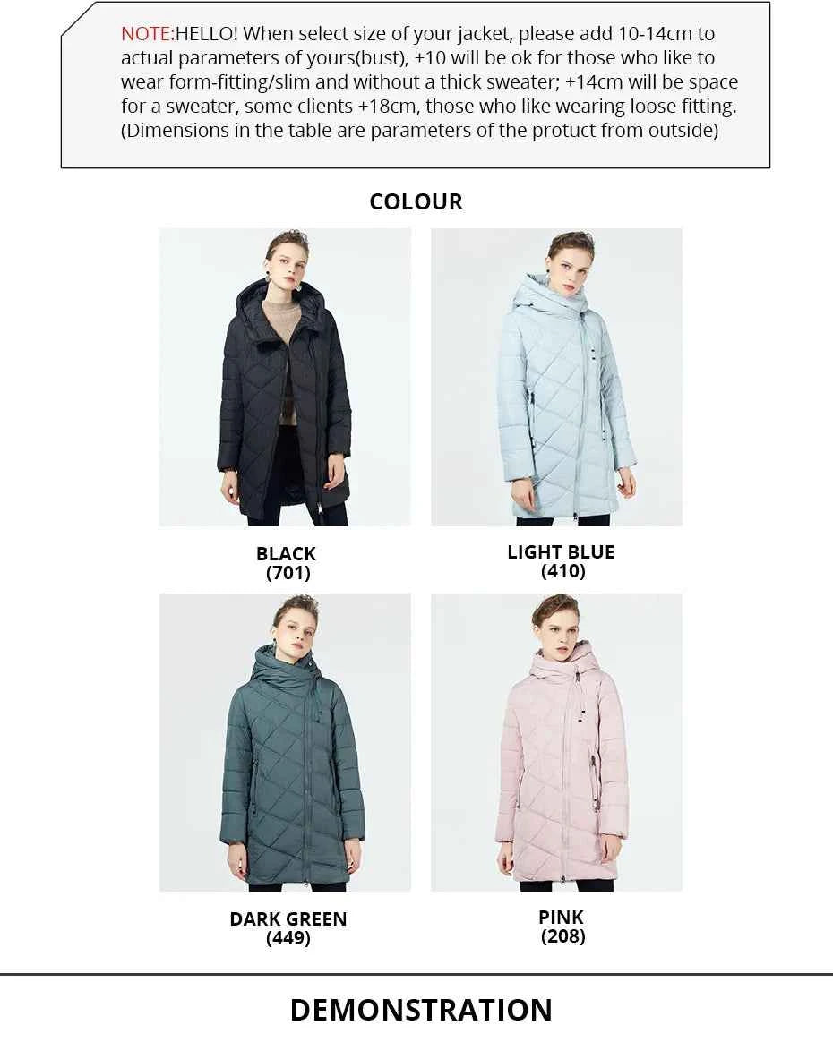 GASMAN 2022 Fashion Women Hooded Parka Down Winter Brand For Down Jacket Women Winter Thick Overcoat Women Jacets and Coat 18806