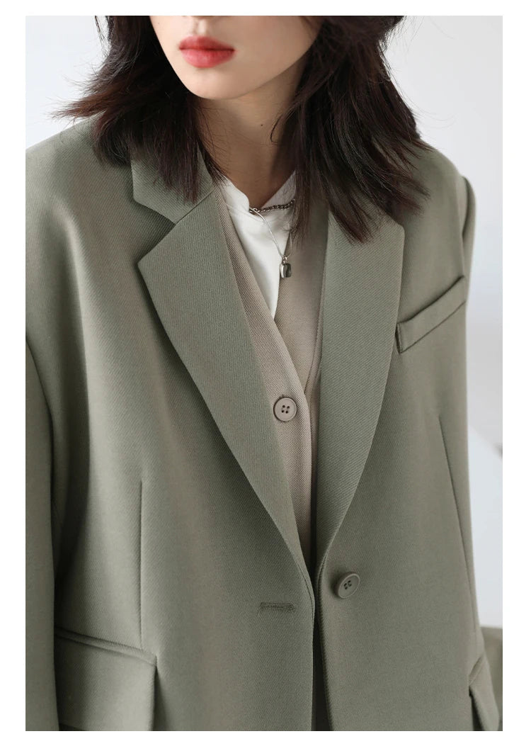 CHIC VEN Korean Autumn Winter Women's Sports Coat Casual Loose V-neck Sweatshirt for Women Thick Warm Tops Office Lady Female