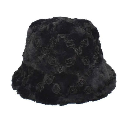 Winter Bucket Hat Women's Fashion Leopard Panama Warm Hats Female Vintage Faux Fur Fisherman Cap Hats For Women Dropshipping