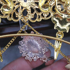 Baroque Gold Halo Headband Tiara - Lolita Vintage Goddess Style