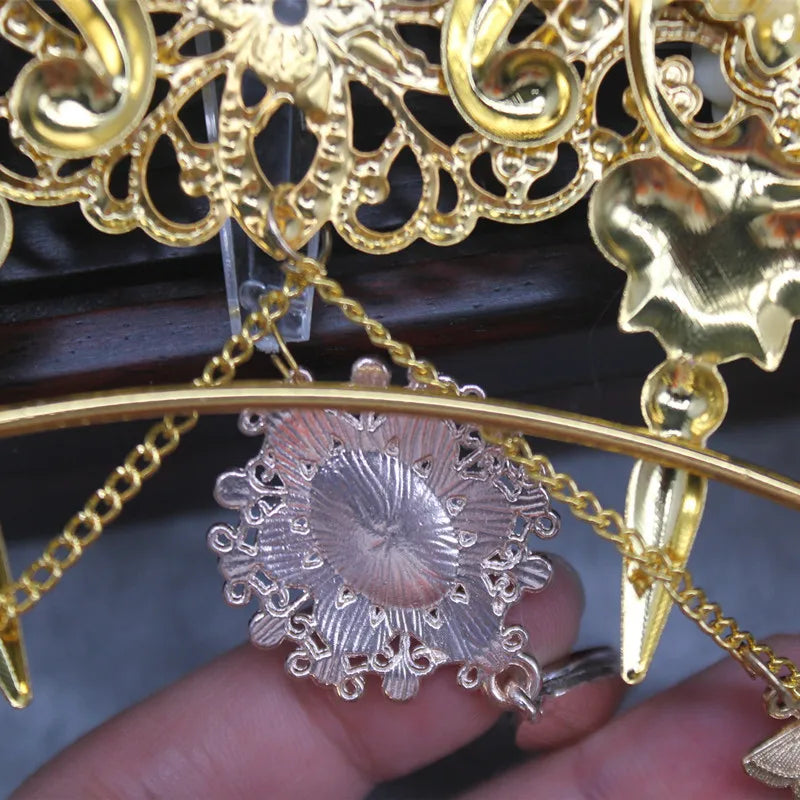 Baroque Gold Halo Headband Tiara - Lolita Vintage Goddess Style