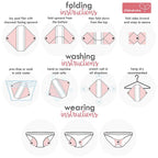 8pcs/Set 7pcs Cloth Menstrual Pad Mama Sanitary Reusable Soft Washable Charcoal Period Napkins +1pc Bonus Free Mini Wet Bag