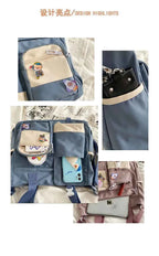 Nylon Waterproof Canvas Women Handbags Shoulder Bag Japanese Ladies Messenger Bag Student School Crossbody Bags for Girl Satchel