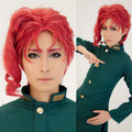 SBluuCosplay Anime Noriaki Kakyoin Cosplay Costume Dark Green Uniform Outfit Halloween Party Costume Upgrade Version
