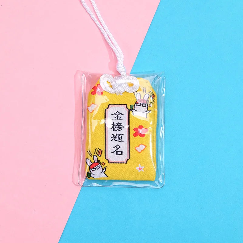 Japanese Prayer Omamori Pray Fortune Beauty Health Safety Lucky Charms Wealth Bag Guard Talisman Pendant Keychain Couple Gift - SS69