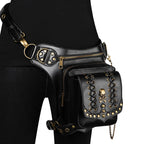 European Brand Design Chain Motorcycle Bags Women Clothing Shoulder Rivet Zipper Jacket Bag Messenger Bag Women Leather Handbags