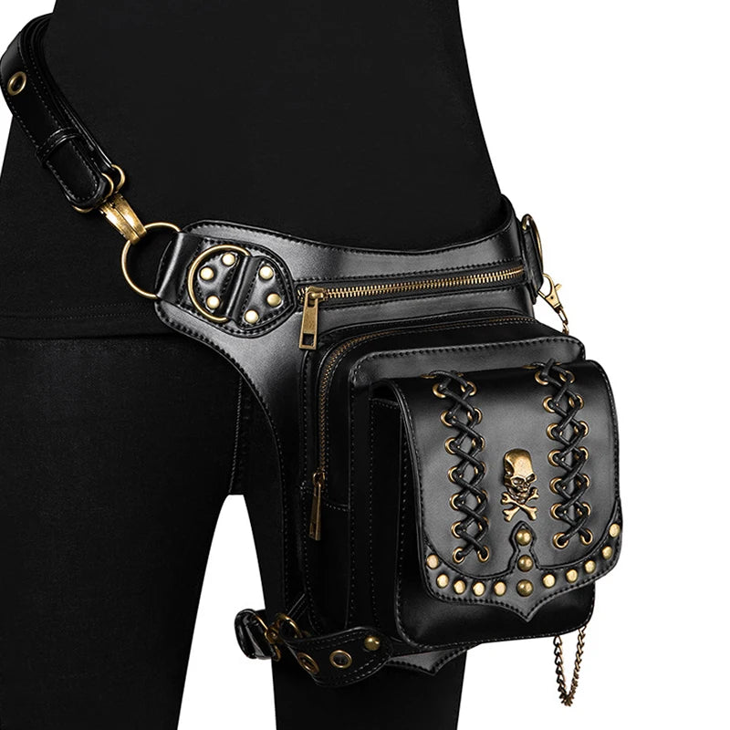 European Brand Design Chain Motorcycle Bags Women Clothing Shoulder Rivet Zipper Jacket Bag Messenger Bag Women Leather Handbags